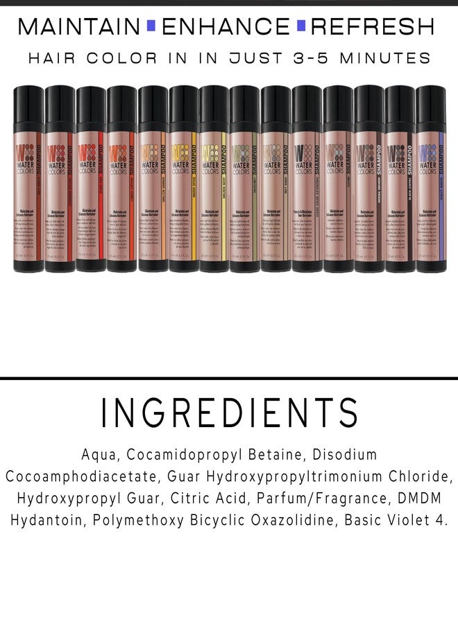 Watercolors by Tressa 3-in-1 Color Depositing Shampoo, Semi Permanent Hair Color, Hair Dye Shampoo for Curly, Dry, and Normal Hair, 8 fl oz - LIQUID COPPER (2 Count) - Image 5